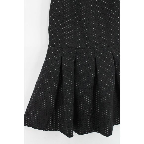 Sans Souci Fit & Flare Dress Womens Black Polka Dot Casual Sleeveless Size Small - Picture 5 of 10